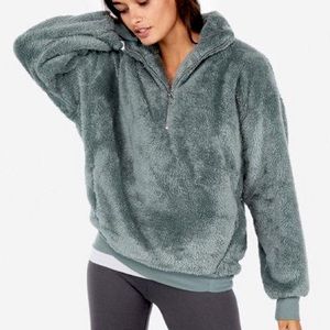 Sage Sherpa Fleece Sweatshirt (NWT)